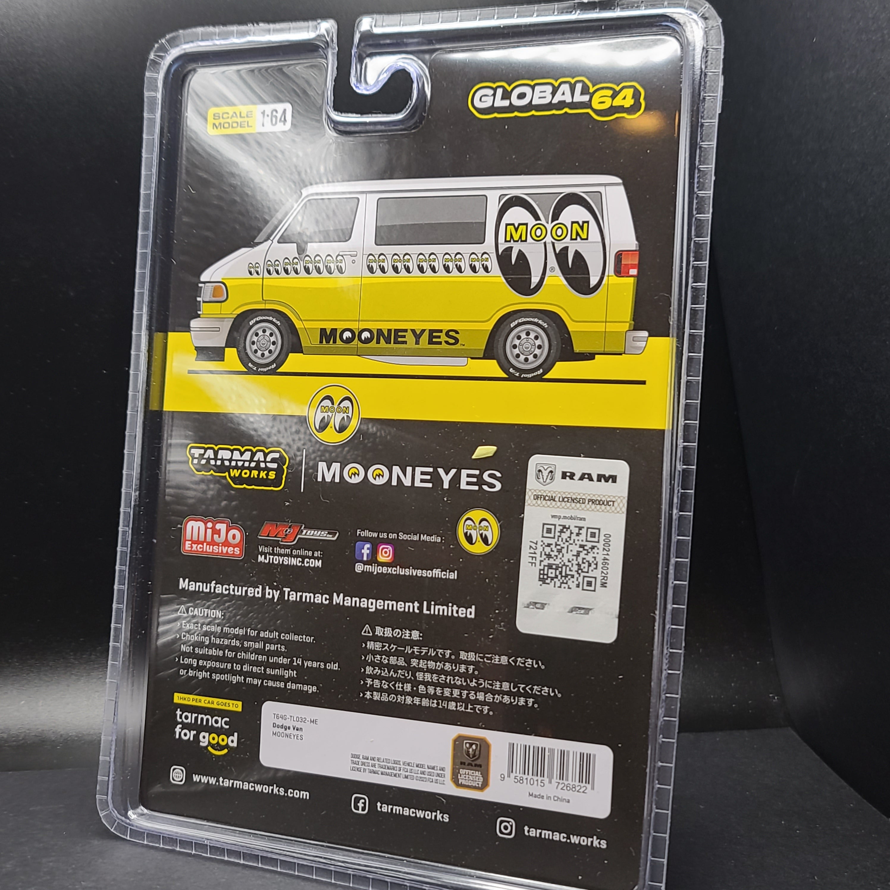 Tarmac Works Dodge Van - 1:64 scale, Moon Eyes (2024 Global64 - MiJo Exclusives)